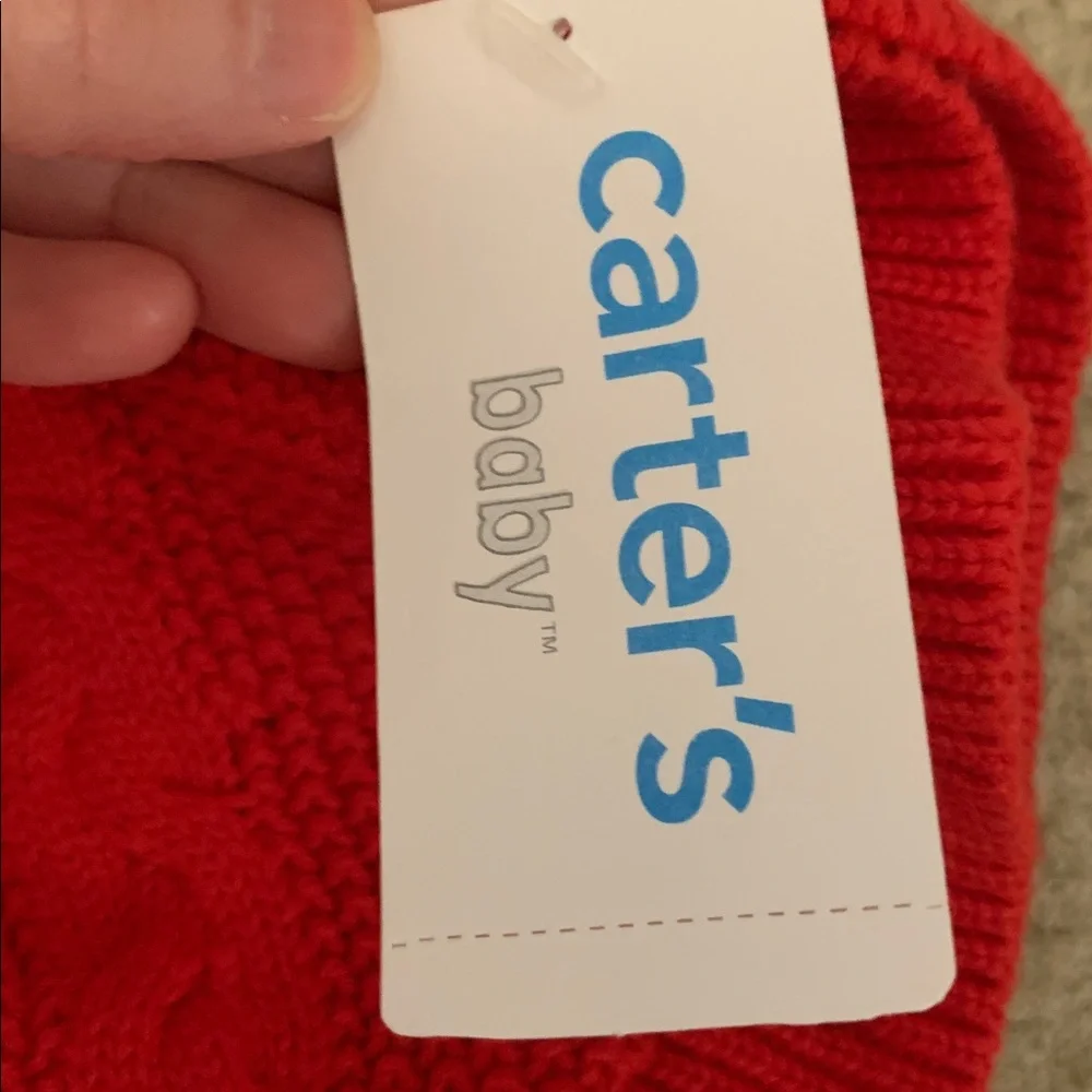 Carter’s Valentine’s Red Riding Hood Cable Knit Sweater Poncho Fleece 12 Months